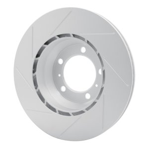 Porsche Panamera Brake Rotor (1) - Left Rear - R1 Concepts - Slotted GeoSPEC Coated - `10-`20